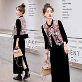 Chinese Style Dress Autumn Elegant Embroidered Three-piece Suit | Urban Wear Outsiders