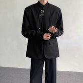 Chinese Shoulder Pad Suit Jacket Niche Design Sense Vertical Snap | Urban Wear Outsiders