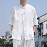 Chinese-style Cool Double-breasted Shirt With Three-quarter Tang | Urban Wear Outsiders