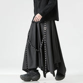 Harajuku Japandi Wide Leg Linen Cotton Trousers - Front View | Urban Wear Outsiders