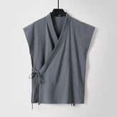 Chinese Traditional Clothes Cotton Linen Tank Tops Sleeveless Kimono Hanfu | Urban Wear Outsiders