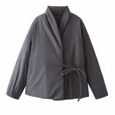 Harajuku Japandi Linen Cotton Jacket - Front View | Urban Wear Outsiders