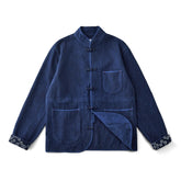 Harajuku Japandi Pocket Tang Suit Linen Cotton Jacket - Front View | Urban Wear Outsiders