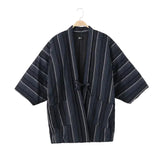 Harajuku Japandi Kimono Haori Noragi Linen Cotton Kimono Jacket - Back View | Urban Wear Outsiders