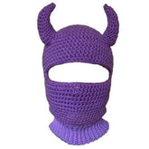 Funny Horns Knitted Wool Open Eye Hole Face Mask