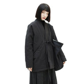 Harajuku Japandi Kimono Haori Noragi Linen Cotton Kimono Jacket (Shirt) V45 - Front View | Urban Wear Outsiders