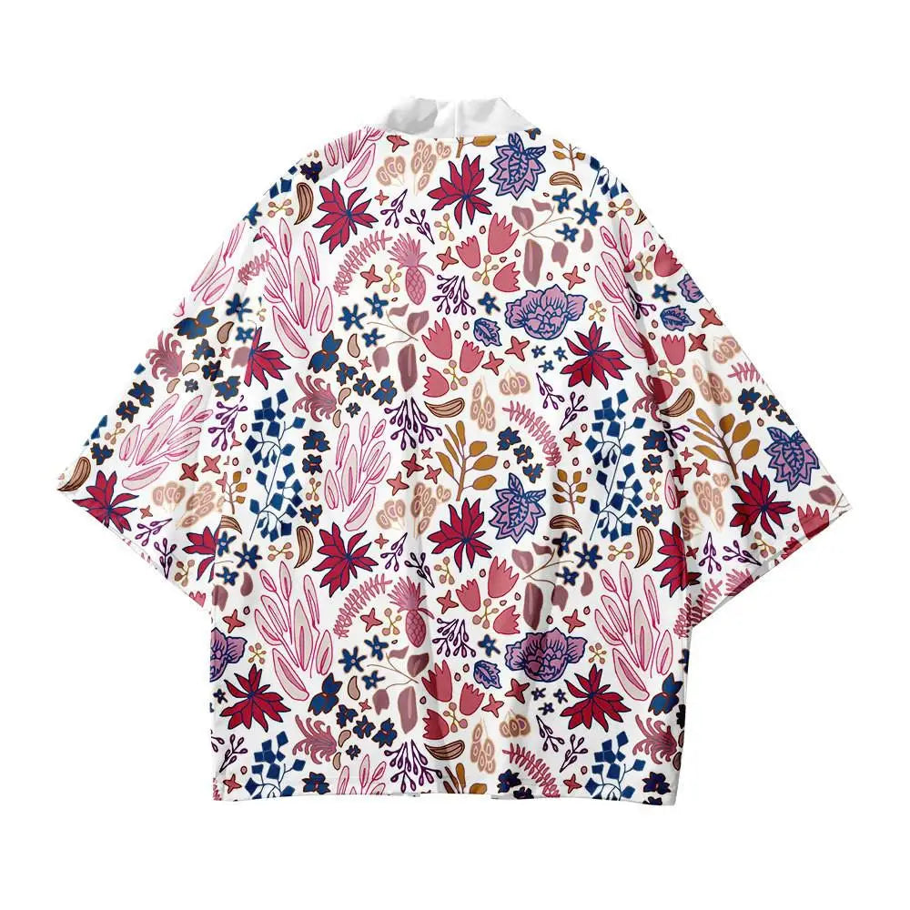 Aesthetic Flowers Japanese Style Kimono - Pink / M - KIMONO