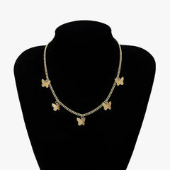Aesthetic Metallic Butterflies Necklaces - 5 - Necklace