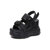 Aesthetic Vegan Platform Sandals with Synthetic Sole