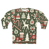 All Over Print Christmas Sweatshirt with Enchanting