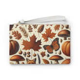 Amelia Harvest Clutch Bag with Autumn Fox and Leaf Design