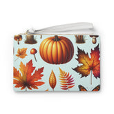 Amelia Harvest Clutch Bag with Autumn Fox and Leaf Design