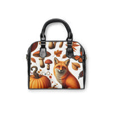 Amelia Harvest Shoulder Handbag with Autumn Pumpkin Design