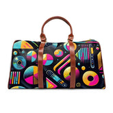 Area Travel Bags with Retro 1980s Pattern and Neon