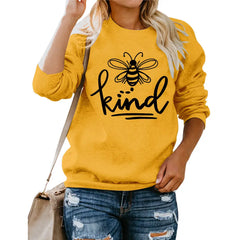 Bee Kind Vegan Friendly Sweatshirt - Yellow / Black font