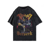 Berserk Retro Anime Necklace Round Neck T Shirt / M