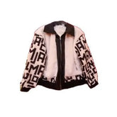 Black and White Furry Pu Vegan Jacket