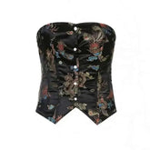 Black Floral Corset Shapewear for Hourglass Figure