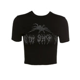 Black Spider Punk Top