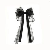 Bow Clip Pearl Black Hairpin Accessory