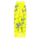 Brazilian Yellow Print Ruffle Stroppy Swimsuit