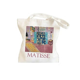 Canvas Matisse Shopping Large Tote Bag Geometric Pattern