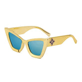 Cat Eye Oversized Sunglasses with UV Protection Gold