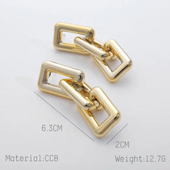 Chain Exaggerated Square Accessories - Gold. / One Size