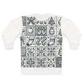 Christmas Sweatshirt with Festive Line Art Print XS