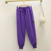 Color Solid Loose Padded Sweatpants