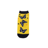 Colorful Animated Butterfly Beetle Warm Ankle Socks Yellow