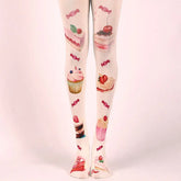 Colorful Cotton Design Patterns Pantyhose Cute Cakes