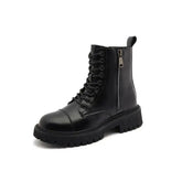 Combat Sole Ankle Zipper Boots Euro Size 35