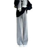 Corduroy Loose Thickened Wide Leg Sweatpants Light grey / S