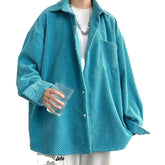 Corduroy Solid Color Long Sleeve Shirt