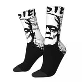 Cotton Frankenstein Monster Socks White / One Size