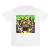 Cotton Halloween T-Shirt Wacky Witches Under Mystic