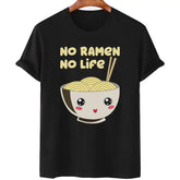 Cotton Noodle T-Shirt Kawaii Bowl Unisex Tee Black / S
