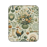 Cotton Picnic Blanket with Enchanting Cottagecore Pattern