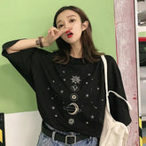 Cotton Planetary Alignment Oversize T Shirt Black / M