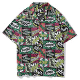 Cotton Poplin Short Sleeve Shirt Easy Fit Green / M