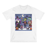 Cotton Terror T Shirt with Halloween Cartoon Characters