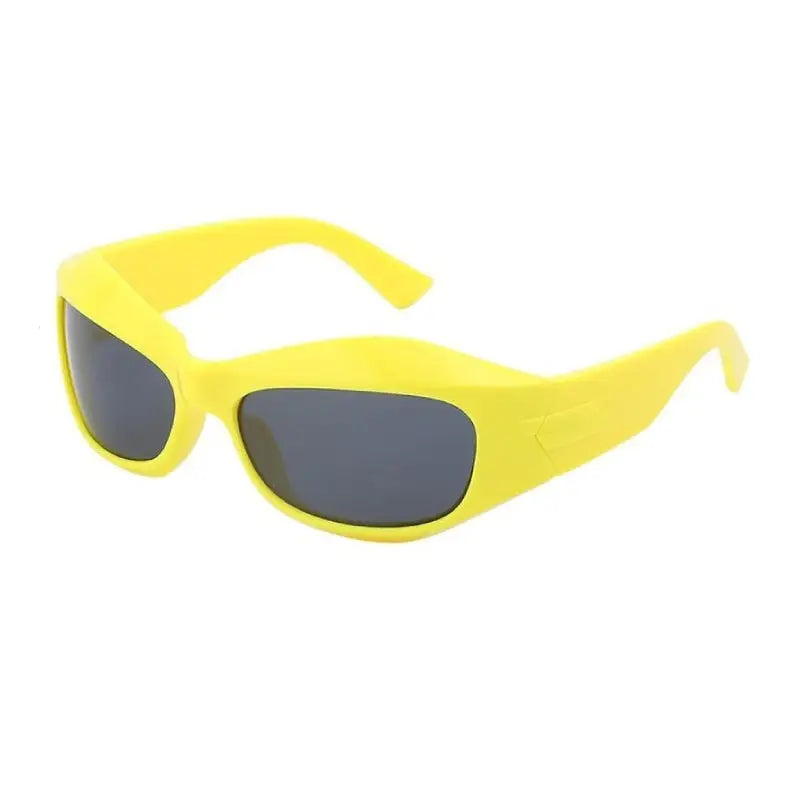 Cyberpunk Sport Sunglasses - Yellow-Gray / One Size