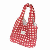 Eco Plaid Plush Shoulder Bags