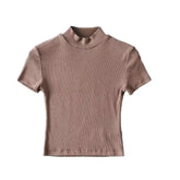 Elastic Round Neck Blouse