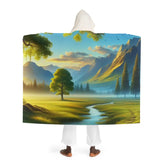 Enlightenment Embrace - Meditation Hooded Sherpa Blanket