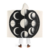 Evelyn Cosmica - Moon Phases Hooded Sherpa Blanket