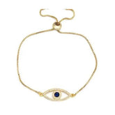Evil Eye Adjustable Shiny Zircon Bracelet