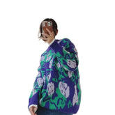 Floral Long Sleeve Oversize Sweater