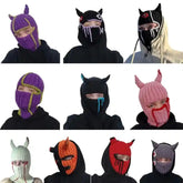 Funny Devil Horn Balaclava Hooded Mask